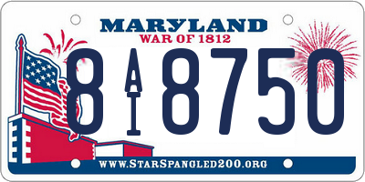 MD license plate 8AI8750