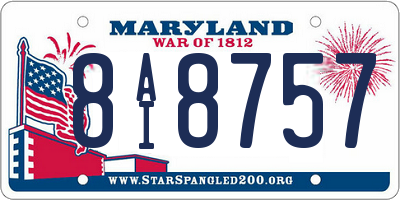 MD license plate 8AI8757