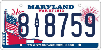 MD license plate 8AI8759