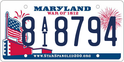 MD license plate 8AI8794