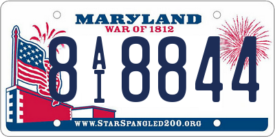 MD license plate 8AI8844