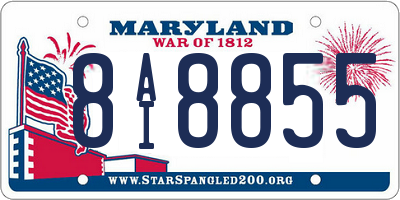 MD license plate 8AI8855