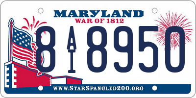 MD license plate 8AI8950