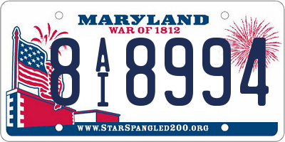 MD license plate 8AI8994