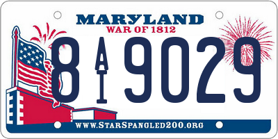 MD license plate 8AI9029