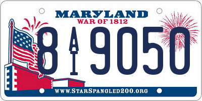 MD license plate 8AI9050