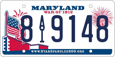 MD license plate 8AI9148