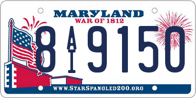 MD license plate 8AI9150