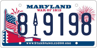 MD license plate 8AI9198