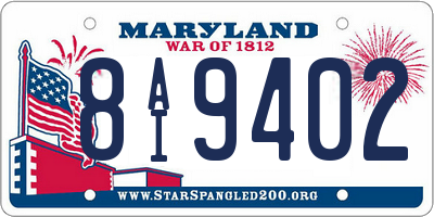 MD license plate 8AI9402