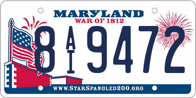 MD license plate 8AI9472