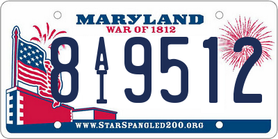 MD license plate 8AI9512