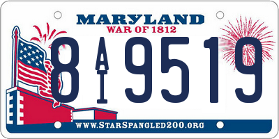 MD license plate 8AI9519