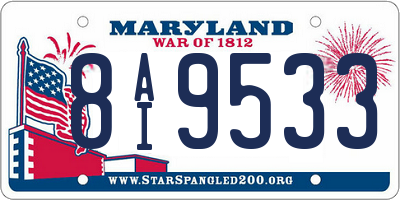 MD license plate 8AI9533