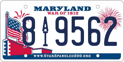 MD license plate 8AI9562