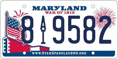 MD license plate 8AI9582
