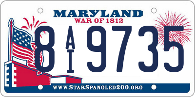 MD license plate 8AI9735