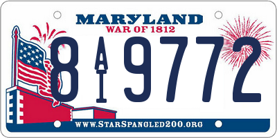 MD license plate 8AI9772