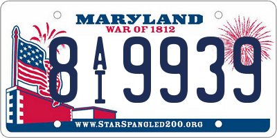 MD license plate 8AI9939