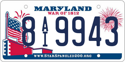 MD license plate 8AI9943
