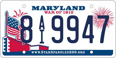 MD license plate 8AI9947