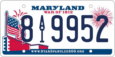MD license plate 8AI9952