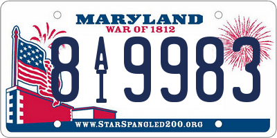 MD license plate 8AI9983