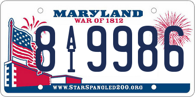 MD license plate 8AI9986