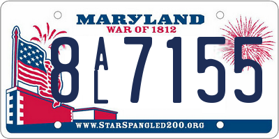 MD license plate 8AL7155