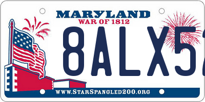 MD license plate 8ALX52