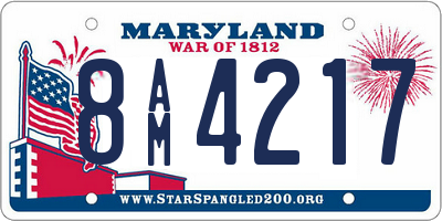 MD license plate 8AM4217