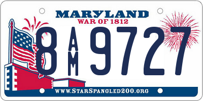 MD license plate 8AM9727