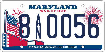 MD license plate 8AN0056