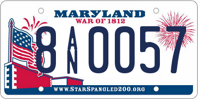 MD license plate 8AN0057