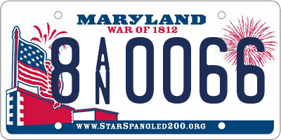 MD license plate 8AN0066