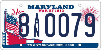 MD license plate 8AN0079
