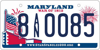 MD license plate 8AN0085