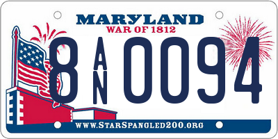 MD license plate 8AN0094