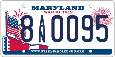 MD license plate 8AN0095