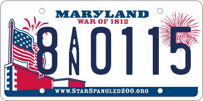 MD license plate 8AN0115