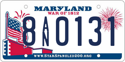 MD license plate 8AN0131