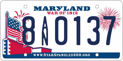 MD license plate 8AN0137