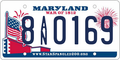 MD license plate 8AN0169