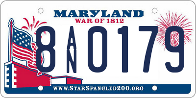 MD license plate 8AN0179