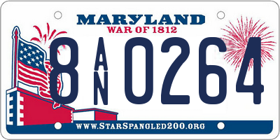 MD license plate 8AN0264