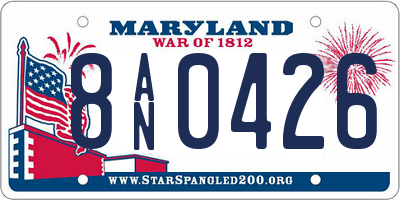 MD license plate 8AN0426