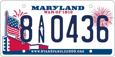 MD license plate 8AN0436