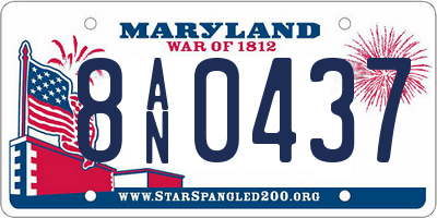 MD license plate 8AN0437