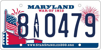 MD license plate 8AN0479