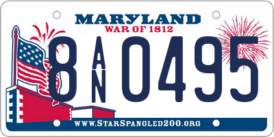 MD license plate 8AN0495